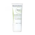 Un tube blanc de produit Soin Purifiant Intensif Global Bioderma Sébium. L’étiquette indique qu’il est destiné aux peaux à tendance acnéique et aide à éliminer les taches et les points noirs. Le tube contient 30 ml (1 fl. oz.) de produit.