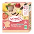 babybio gourde pomme fraise vanille 6 mois+ | 4x90g