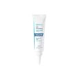Un tube blanc de Crème Anti-Imperfections Ducray Keracnyl PP+. Le tube comporte du texte bleu et noir et un embout applicateur pointu. Le produit est conçu pour les peaux à tendance acnéique et la taille du tube est de 30 millilitres.