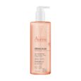un flacon pompe transparent de gel nettoyant eau thermale avène xeracalm nutrition. le gel est conçu pour les peaux sèches et sensibles et convient aussi bien au visage qu'au corps. le flacon contient 500 ml (16,9 fl.oz) de produit et contient un liquide teinté orange à l'intérieur.