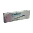 une boîte blanche et violette étiquetée « instant view hcg test de grossesse », qui est un test de grossesse. la boîte présente une image de la bandelette de test et indique qu'il s'agit d'un test en une seule étape. le texte est en français.