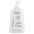 flacon blanc de bioderma atoderm intensive gel moussant avec pompe. l'étiquette est principalement en français et le décrit comme un gel moussant ultra apaisant pour les peaux très sèches, irritées et atopiques. contient 1 litre (33,80 fl oz).