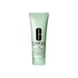 un tube vert clair de clinique 7 day scrub cream rinse off formula avec un texte noir et un logo sur le devant. le produit est conçu pour les soins exfoliants quotidiens de la peau.