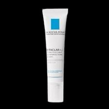 un tube de correcteur d'imperfections ciblé la roche posay effaclar ai avec un corps blanc et un logo carré bleu sur fond noir.