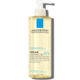 flacon pompe transparent de la roche posay lipikar huile lavante ap+. l'étiquette met en avant son utilisation pour les peaux à tendance eczémateuse atopique, et ses propriétés anti irritations et anti grattage. contient 400 ml de produit.