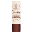 tube de baume à lèvres étiqueté "cavaillès soin protecteur baume gourmand" avec logo, de coloris beige et marron. contient du karité biologique ("karité bio").