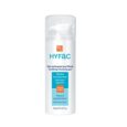 un flacon blanc de hyfac purifying cleansing gel avec un distributeur à pompe. l'étiquette est principalement blanche avec du texte bleu et orange, indiquant qu'il élimine les impuretés et qu'il est destiné aux peaux à imperfections. le flacon contient 150 ml.